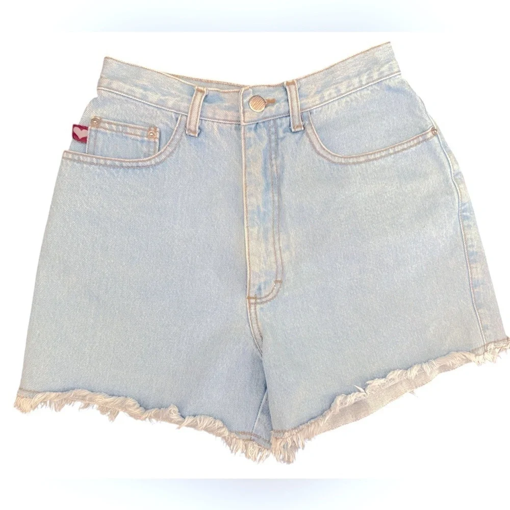 Gitano women’s vintage denim cutoff shorts. No size tag but 24” waist